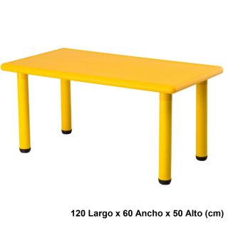 Mesa Infantil Rectangular Amarillo